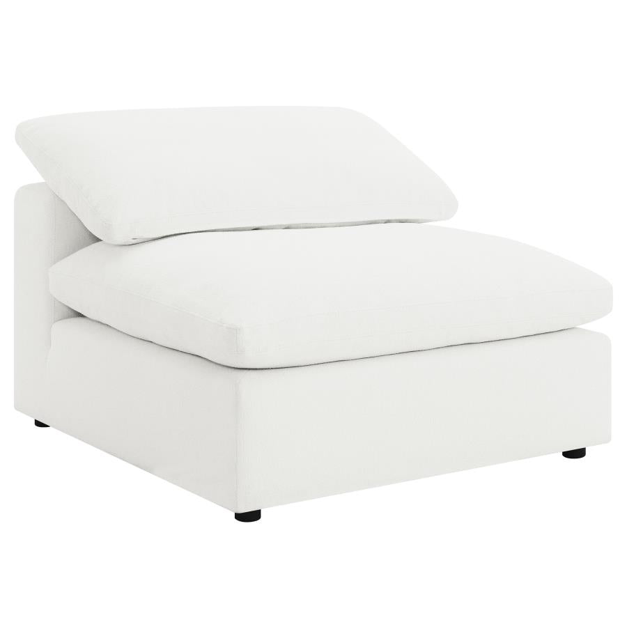 Canapé modulaire rembourré Serene Cloud 4 pièces en tissu Boucle Ivoire