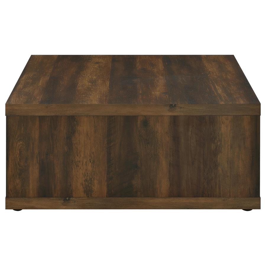 710508 Table basse carrée en bois de pin foncé Frisco