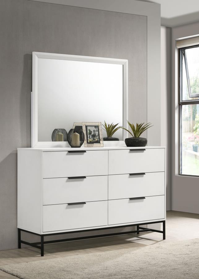 224863 Commode 6 tiroirs Sonora en blanc