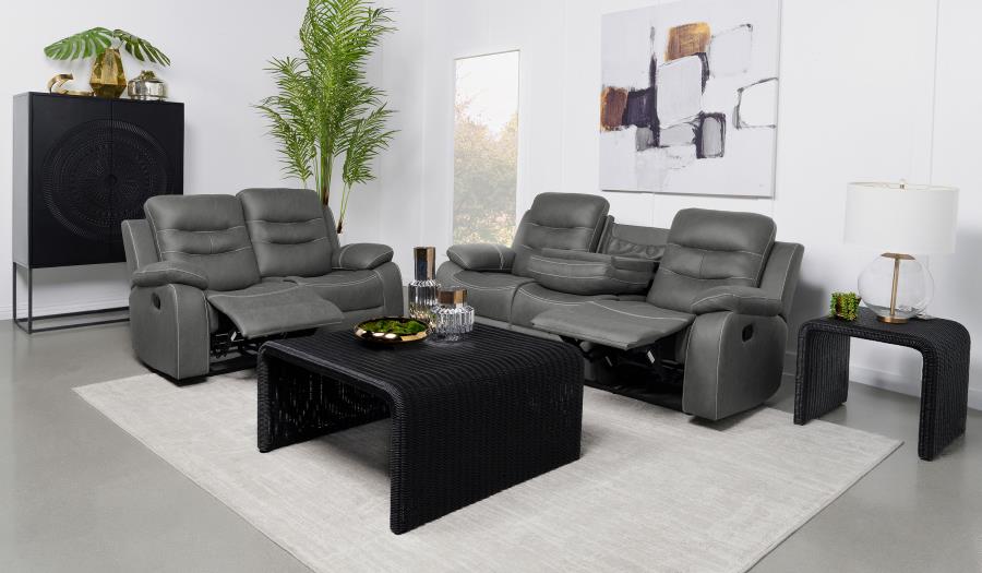 602531 Canapé inclinable rembourré Nova Gris foncé