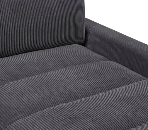 Canapé d'angle Wade Cloud 90 W - Velours côtelé gris