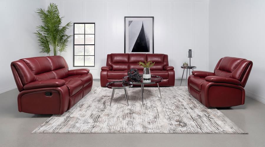 610241 Canapé inclinable Camila Motion en similicuir rouge