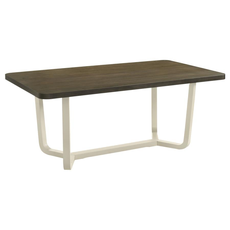 Ensemble de salle à manger rectangulaire Biloxi 5 pièces 71 pouces brun grisâtre