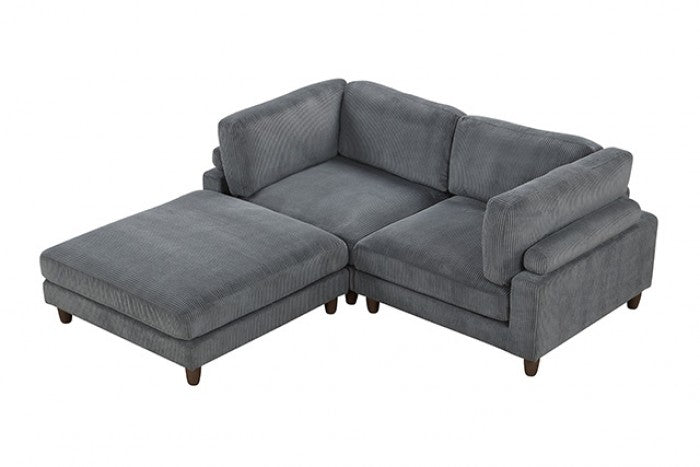 Canapé modulable Dagenham 3 pièces à assise profonde - Gris