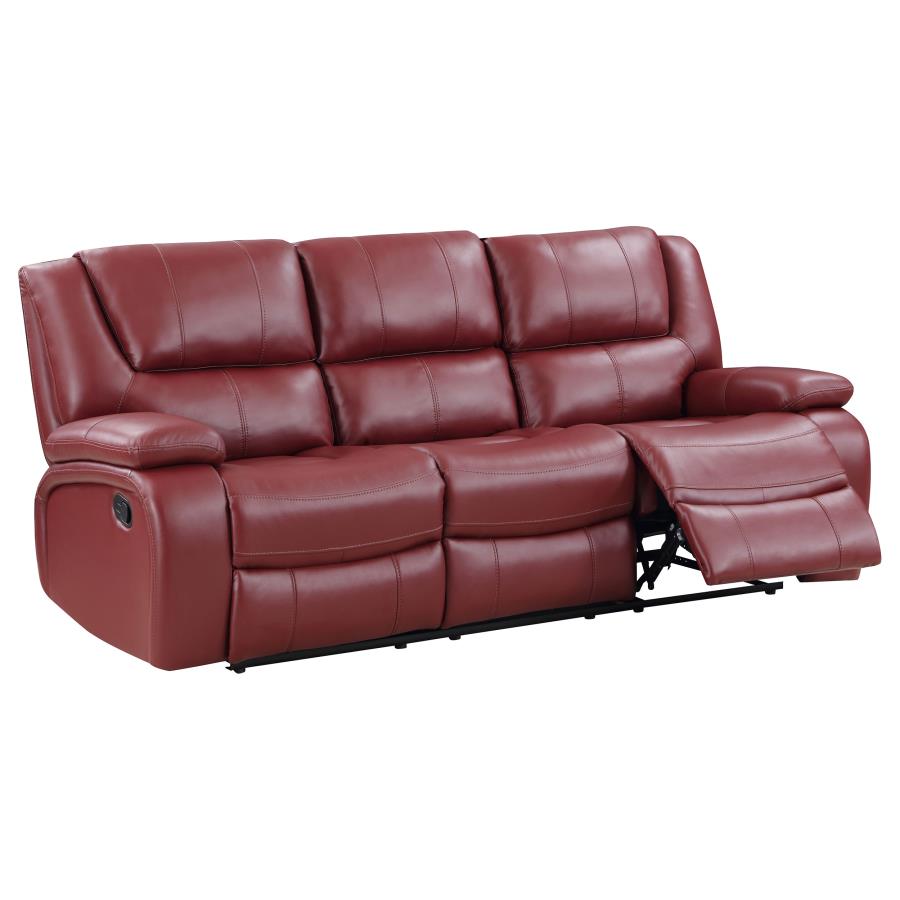 610241 Canapé inclinable Camila Motion en similicuir rouge