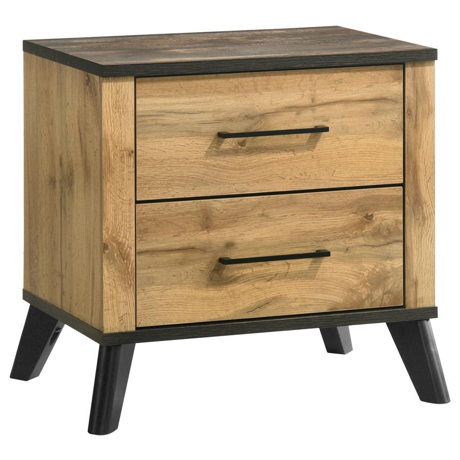Ensemble de chambre à coucher Kaywood 4 pièces avec lit queen size en pin naturel