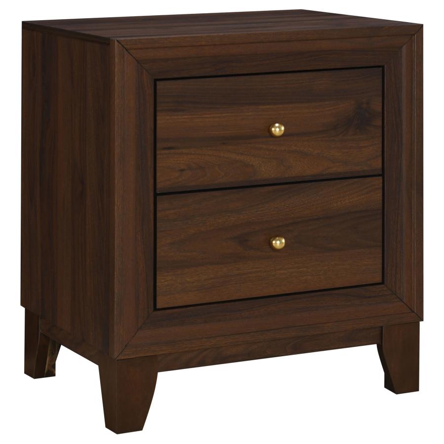 Ensemble de chambre à coucher 3 pièces Welsley avec lit Queen Size en noyer