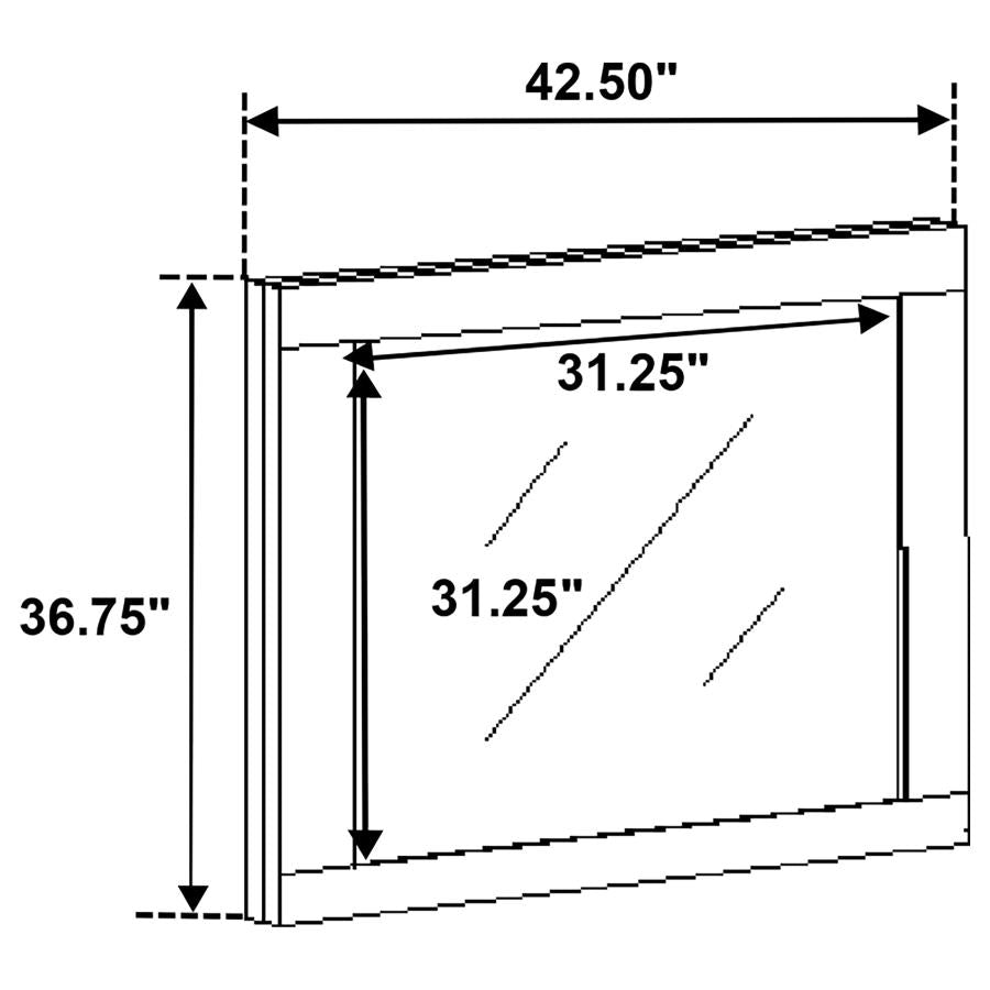 224981Q-S4 Fenwick Ensemble de chambre à coucher 4 pièces avec lit queen size et plateforme Chêne gris