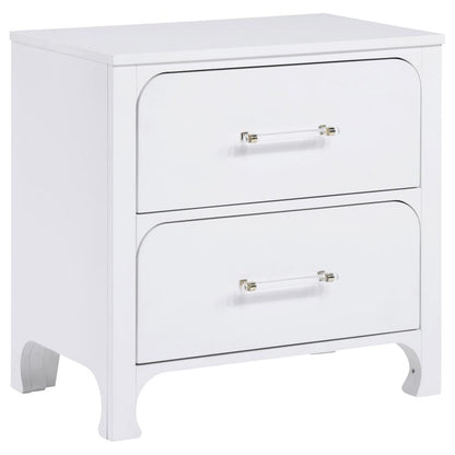 224751Q Lit à panneaux rembourré Anastasia Boucle 4 pièces Blanc perle et beige 