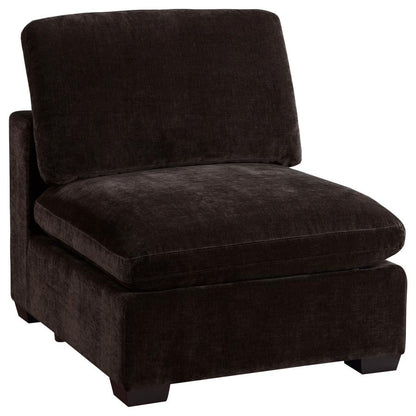 Canapé sectionnel modulaire rembourré 5 pièces Lakeview Chocolat noir 