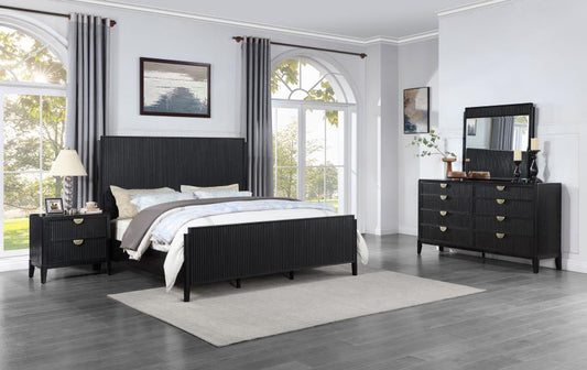 224711Q-S4 Ensemble de chambre à coucher Brookmead 4 pièces Noir 