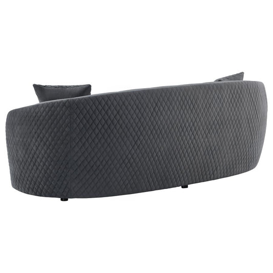 Ensemble de canapés Brookside 2 pièces en velours gris foncé 
