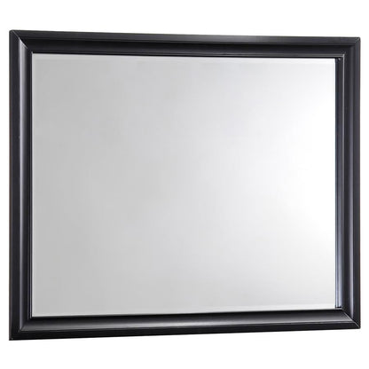 Miroir de commode rectangulaire Barzini - Noir