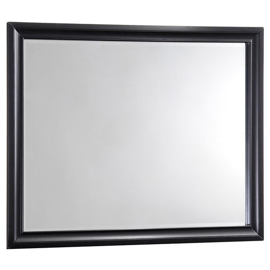 Miroir de commode rectangulaire Barzini - Noir