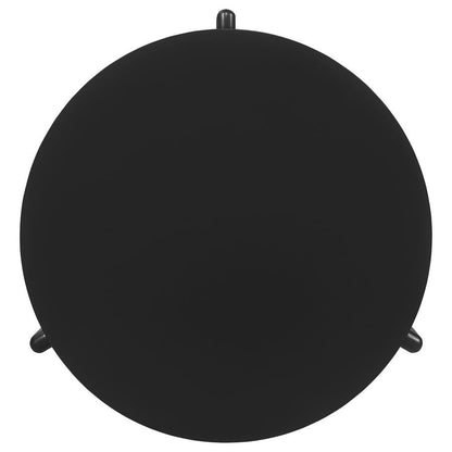 Table basse ronde en bois massif Cordova noire 