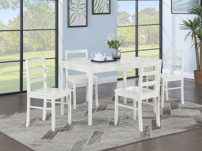 Ensemble de salle à manger Lavinia 5 pièces - Blanc