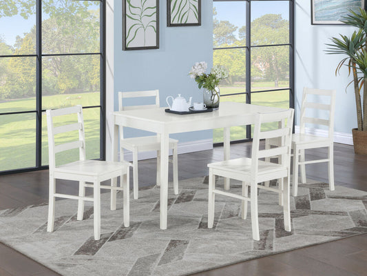 Ensemble de salle à manger Lavinia 5 pièces - Blanc