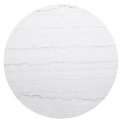 Table basse ronde Jason avec plateau en marbre blanc et anthracite
