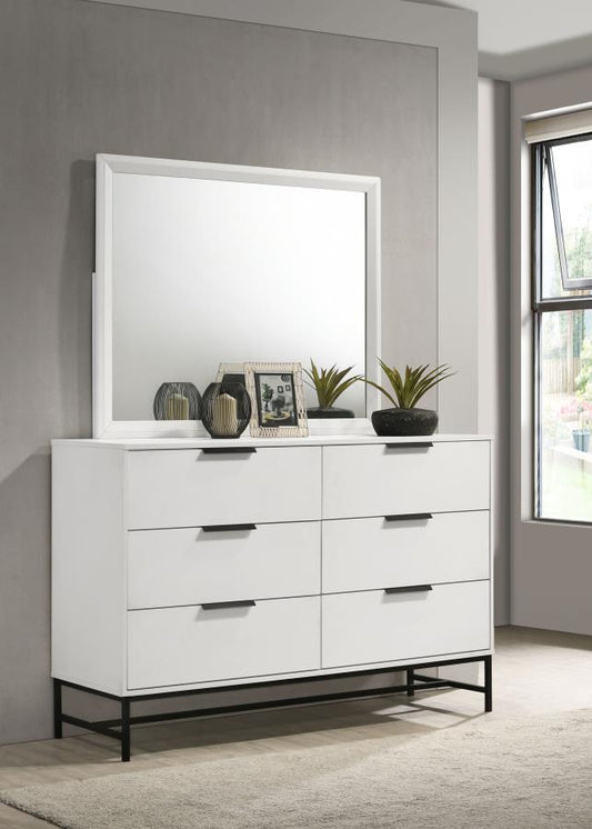 224863 Commode 6 tiroirs Sonora en blanc 