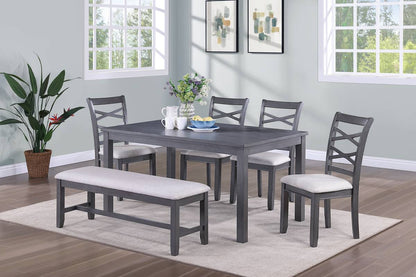 Ensemble de salle à manger 6 pièces Riviera F2623 avec banc double