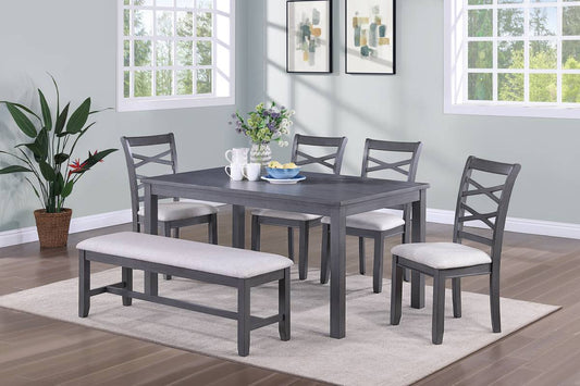 Ensemble de salle à manger 6 pièces Riviera F2623 avec banc double