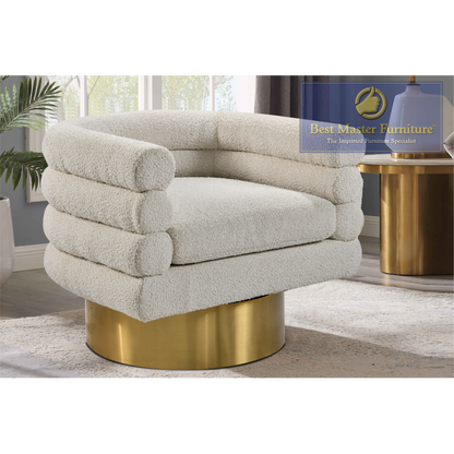 Chaise pivotante Boucle 637 - Crème
