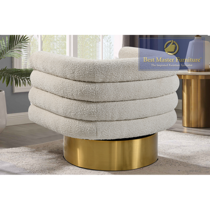 Chaise pivotante Boucle 637 - Crème