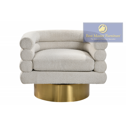 Chaise pivotante Boucle 637 - Crème