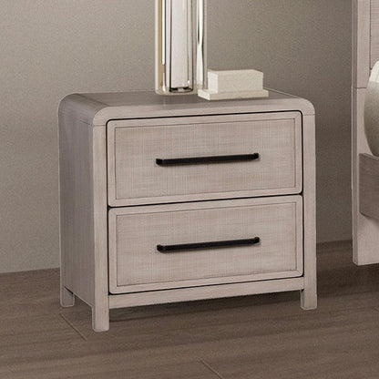 FM79016AK-4PC Ensemble de chambre à coucher 4 pièces en chêne naturel Belize avec lit queen size et port USB