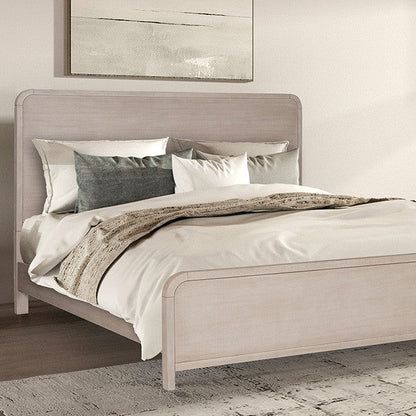 FM79016AK-4PC Ensemble de chambre à coucher 4 pièces en chêne naturel Belize avec lit queen size et port USB
