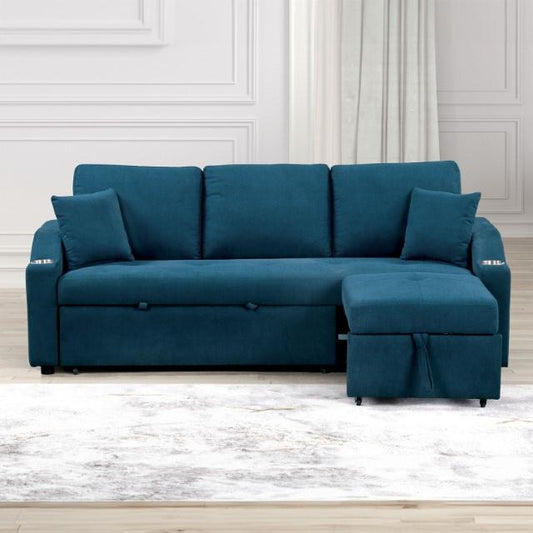 FM6963BL-PK Royden Sectionnel avec lit gigogne
