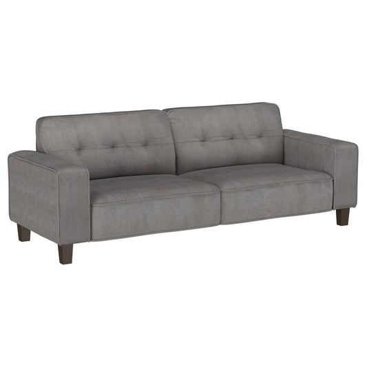 509641 Canapé capitonné à accoudoirs droits Deerhurst, anthracite 