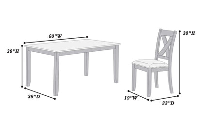 Ensemble de salle à manger 7 pièces F2638 : table et 6 chaises