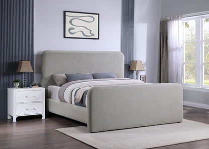 302052Q Lit plateforme Queen rembourré Wren Gris