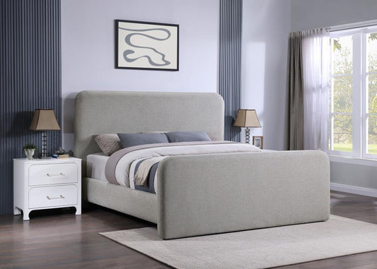 302052Q Lit plateforme Queen rembourré Wren Gris