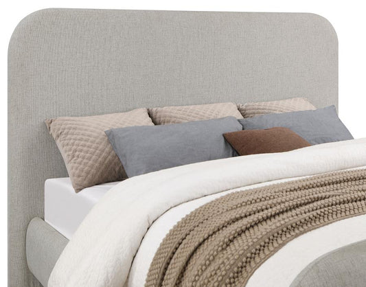 302052Q Lit plateforme Queen rembourré Wren Gris