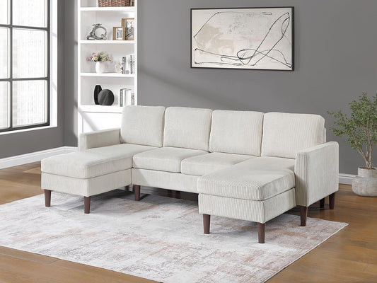 F8472 Canapé 4 pièces - Beige 