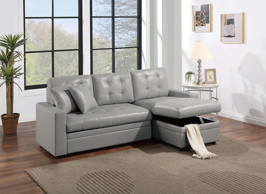 Canapé-lit sectionnel convertible 2 pièces F8542 avec rangement 