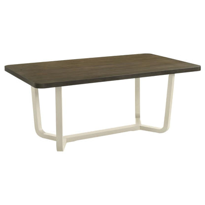Ensemble de salle à manger rectangulaire Biloxi 5 pièces 71 pouces brun grisâtre 