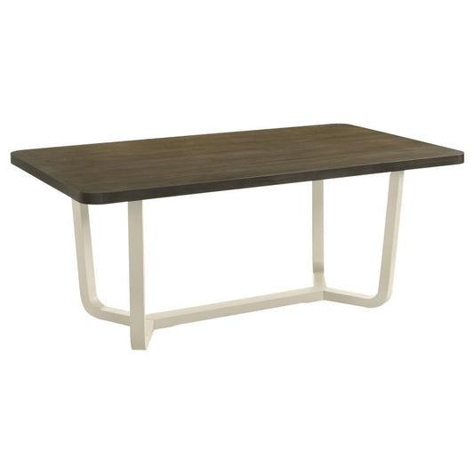 Ensemble de salle à manger rectangulaire Biloxi 5 pièces 71 pouces brun grisâtre 