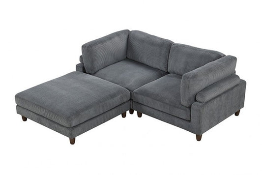 Canapé modulable Dagenham 3 pièces à assise profonde - Gris