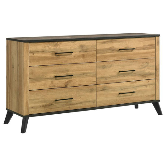 Ensemble de chambre à coucher Kaywood 4 pièces avec lit queen size en pin naturel 