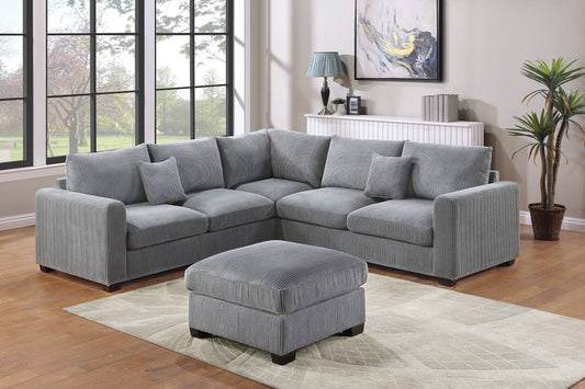 F8890 Avenue Sectionnel et Ottoman - Gris