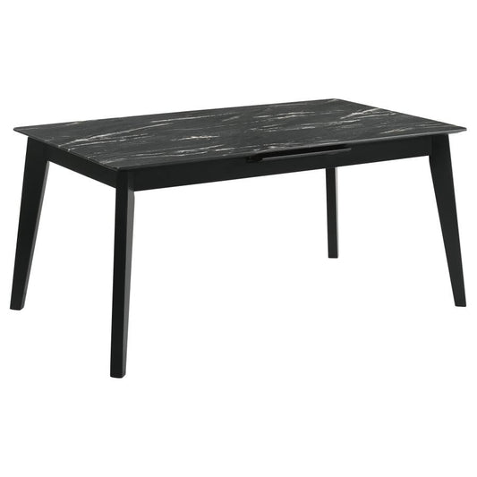 Ensemble de table à manger extensible 5 pièces Crestmont noir 