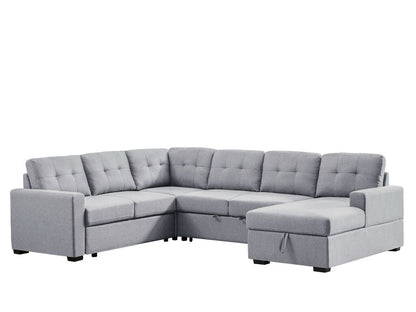 Canapé-lit sectionnel Selene 115,5 W avec méridienne de rangement