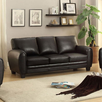 9734BK-2Pc Rubin Canapé 2 pièces et causeuse en noir