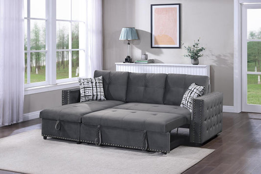 Canapé sectionnel convertible Reed F8540 - Gris